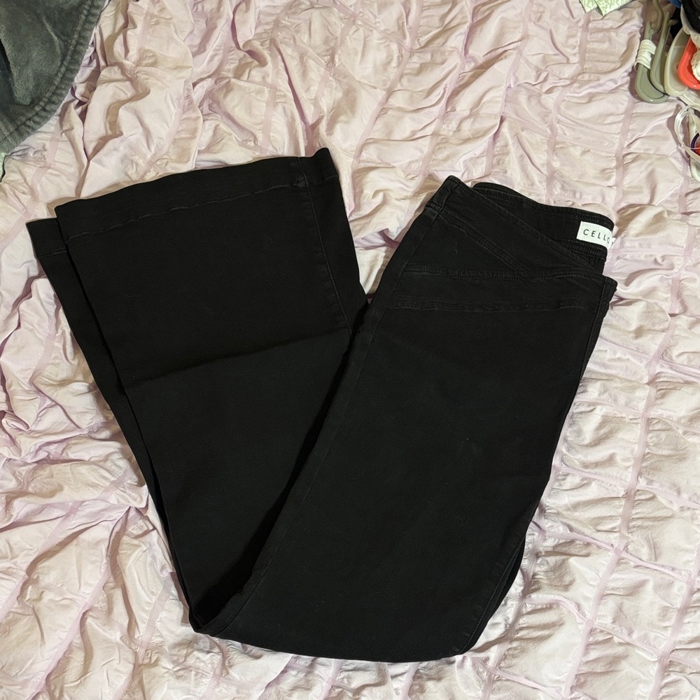 Cello Black Flare & Wide Leg Women's Jeans
